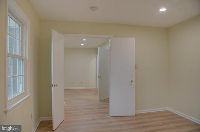 empty room featuring light hardwood / wood-style flooring