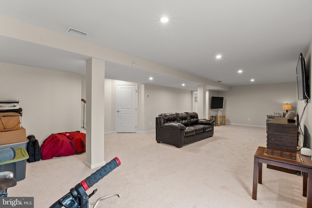 view of carpeted living room