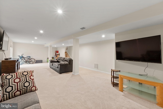 view of carpeted living room