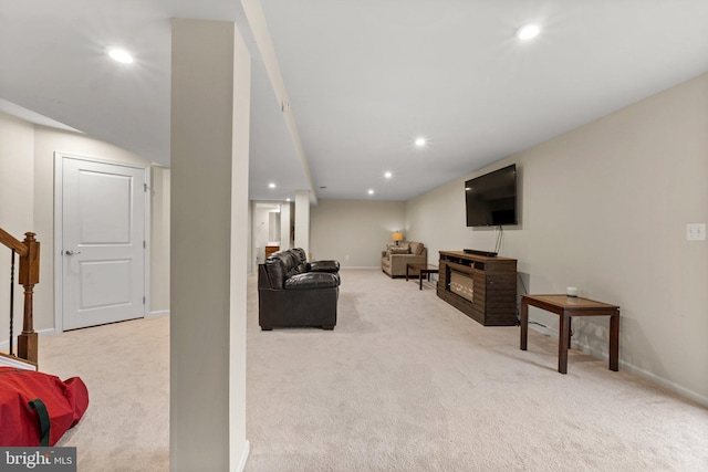 view of carpeted living room