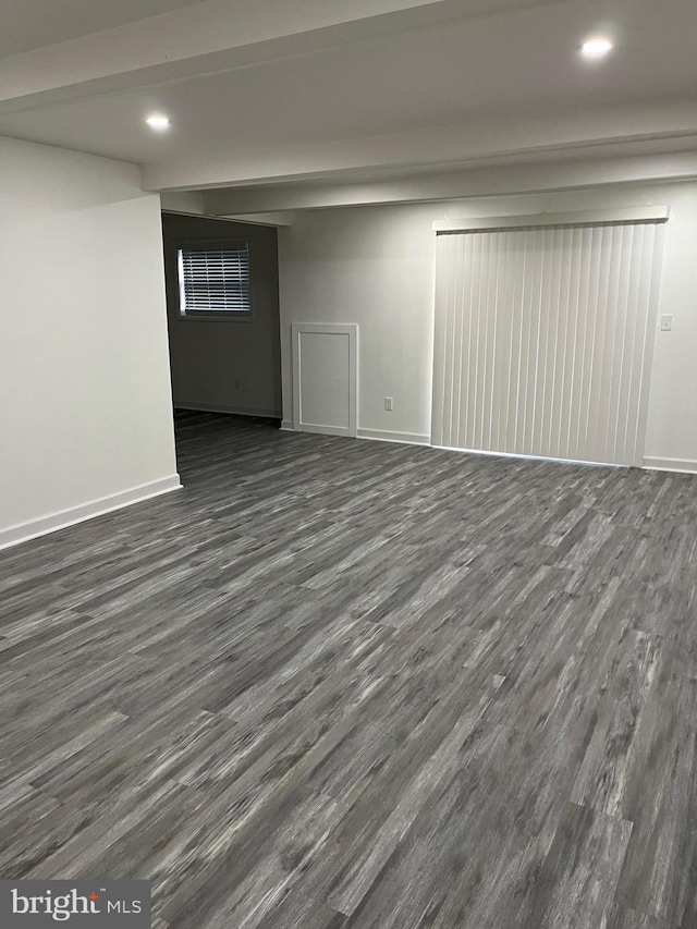 interior space featuring dark hardwood / wood-style flooring