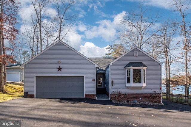 view of front facade with a garage