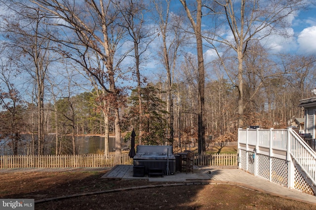 view of yard with a patio area and a deck