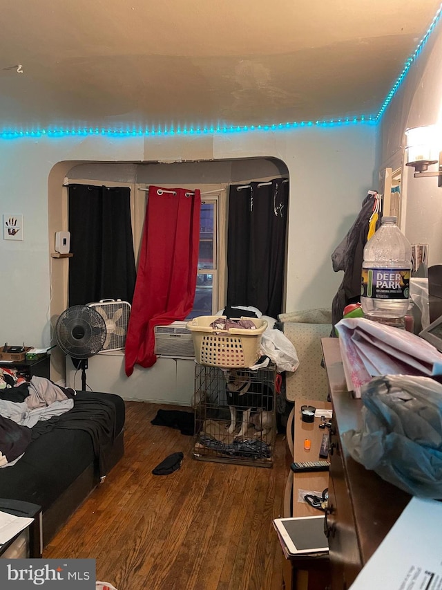 bedroom featuring hardwood / wood-style flooring