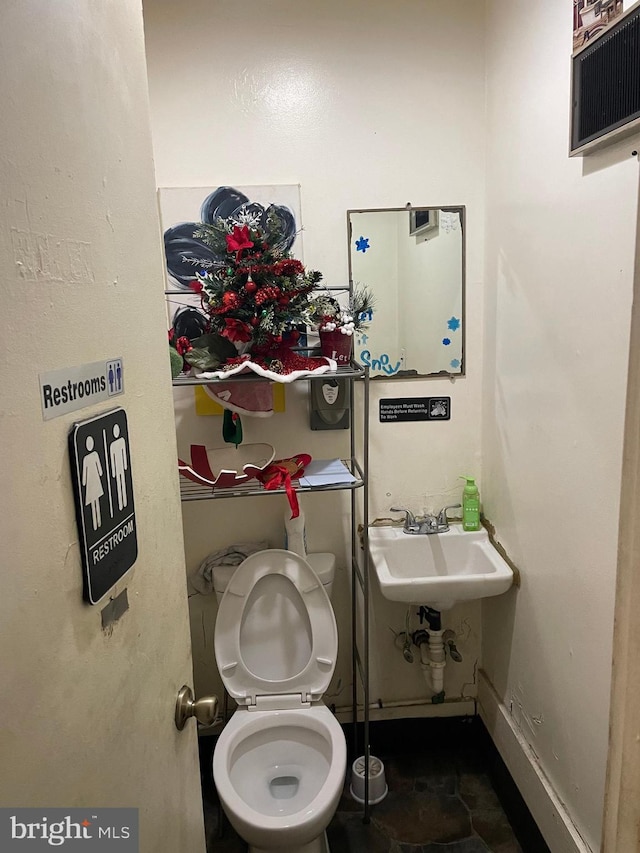 bathroom with toilet and sink