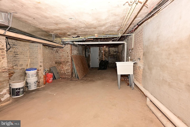 view of basement