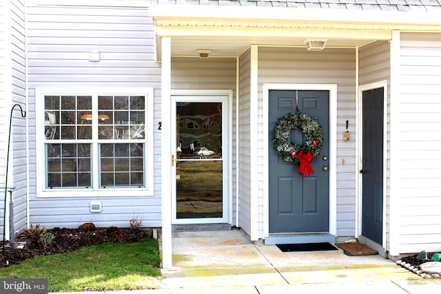 view of doorway to property