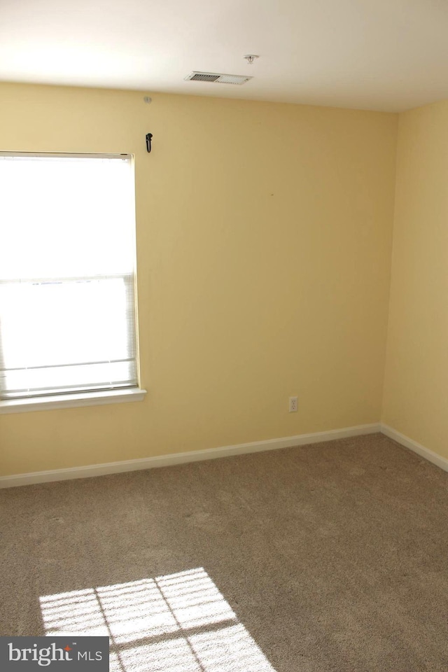 view of carpeted spare room