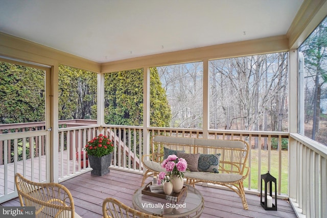 view of sunroom / solarium