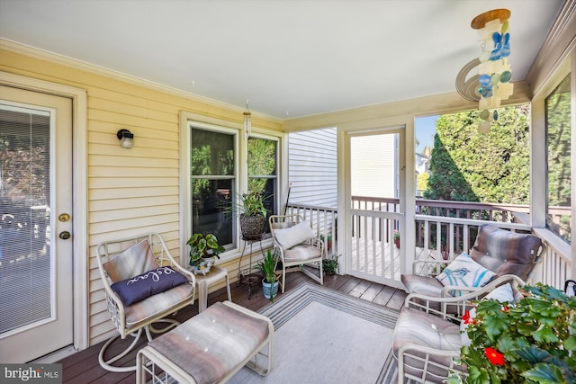 view of sunroom