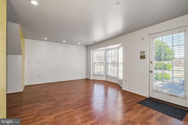 interior space featuring dark hardwood / wood-style flooring