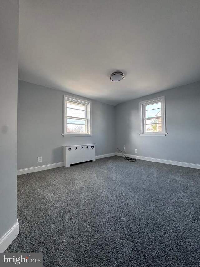 view of carpeted spare room