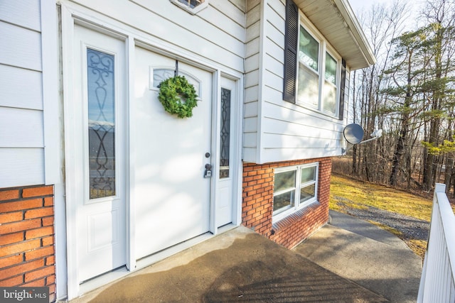 view of doorway to property