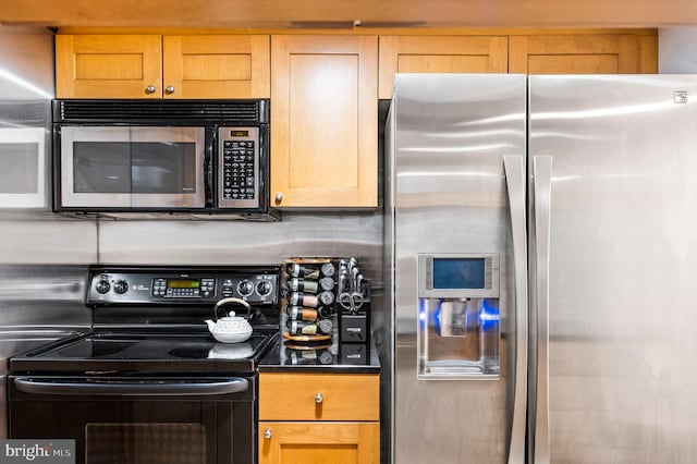 kitchen with appliances with stainless steel finishes