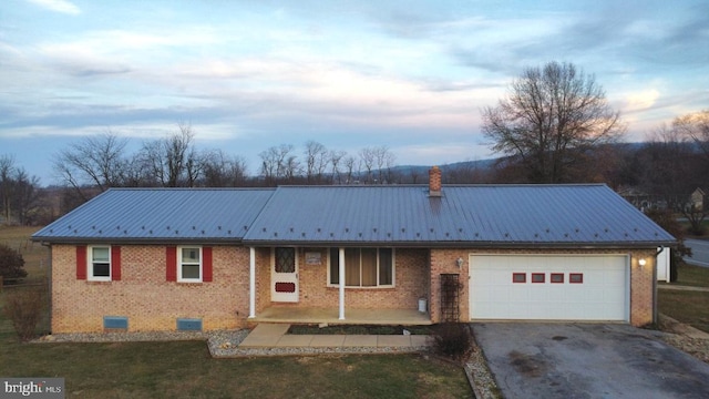 ranch-style house with a garage