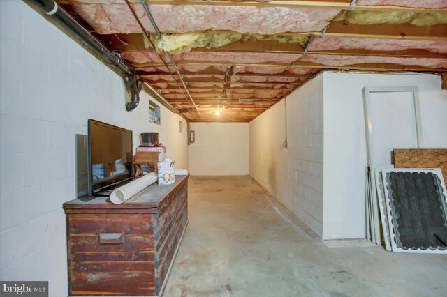 view of basement