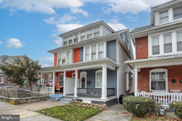 multi unit property with covered porch