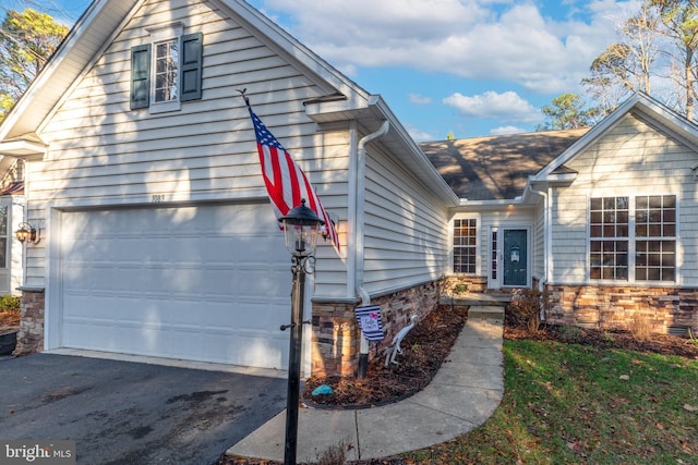 view of property with a garage