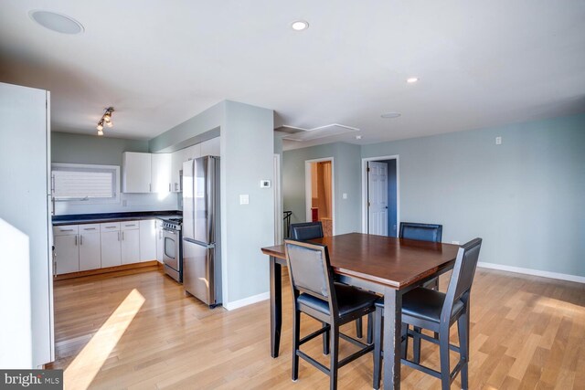 1427 Paul Blvd, Manahawkin, NJ 08050 - dining space with recessed lighting, baseboards, and light wood-style flooring