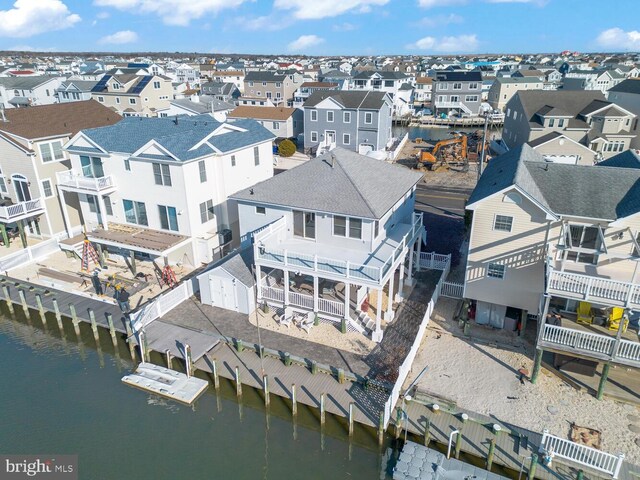 1427 Paul Blvd, Manahawkin, NJ 08050 - aerial view featuring a residential view and a water view