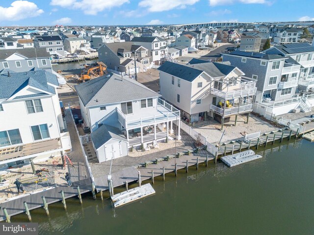 1427 Paul Blvd, Manahawkin, NJ 08050 - birds eye view of property featuring a residential view and a water view