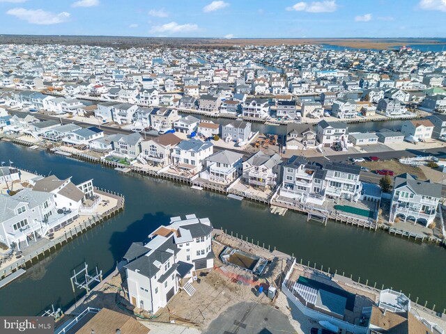 1427 Paul Blvd, Manahawkin, NJ 08050 - aerial view featuring a water view and a residential view