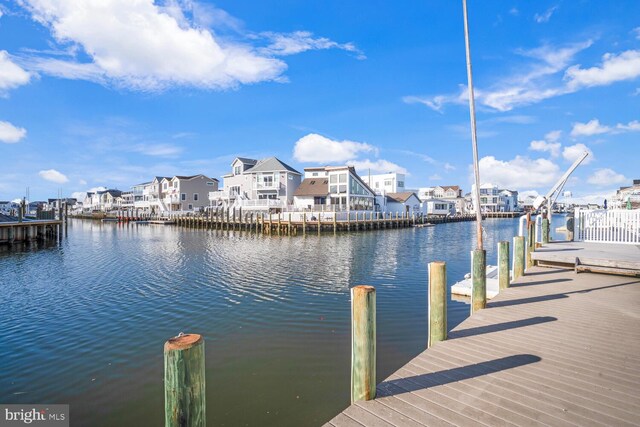 1427 Paul Blvd, Manahawkin, NJ 08050 - dock area featuring a residential view and a water view