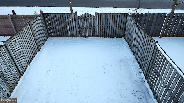 view of snowy yard