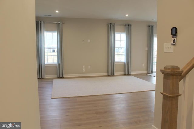 empty room featuring light wood-type flooring