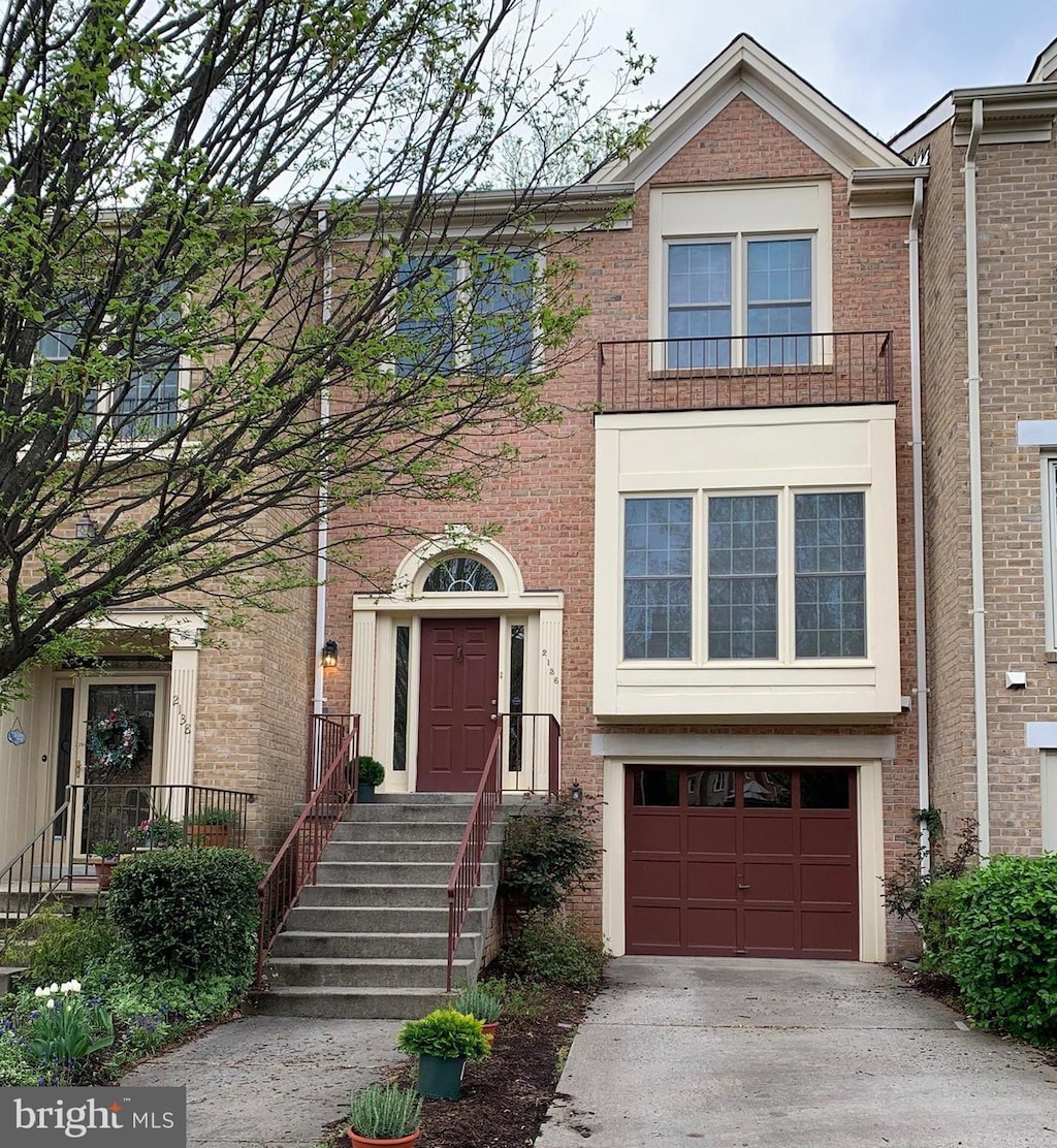 view of property with a garage