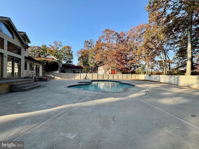 view of pool with a patio