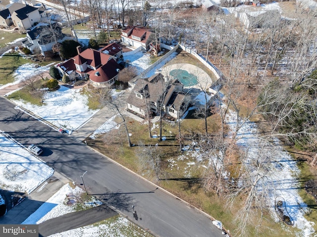 view of snowy aerial view