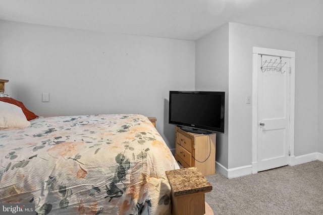 bedroom featuring a closet and carpet floors