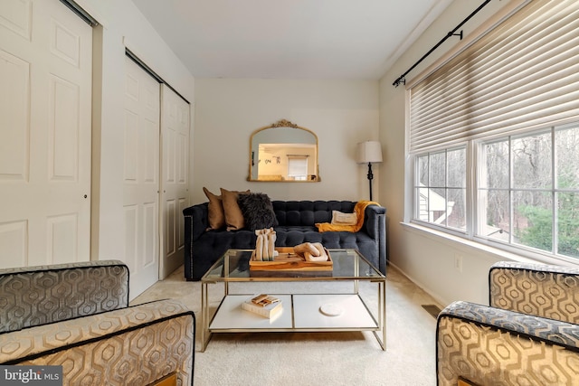 view of carpeted living room