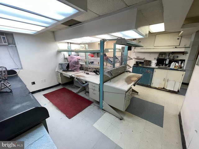 kitchen with a drop ceiling