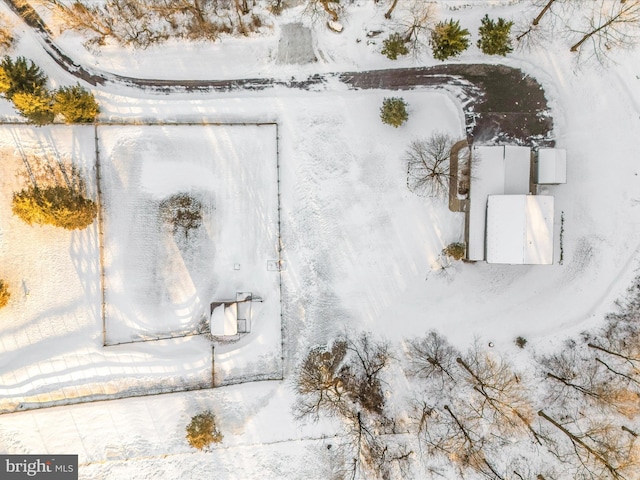 view of snowy aerial view