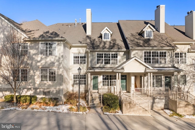 exterior space with a porch