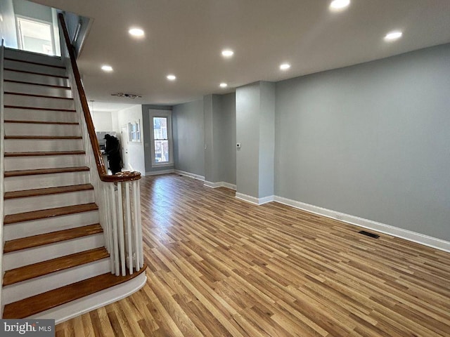 interior space featuring light hardwood / wood-style flooring