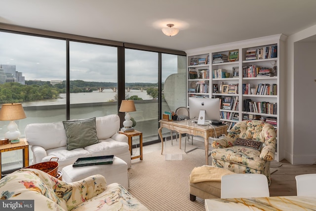 interior space featuring a wealth of natural light