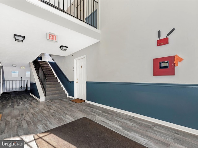 foyer featuring wood-type flooring