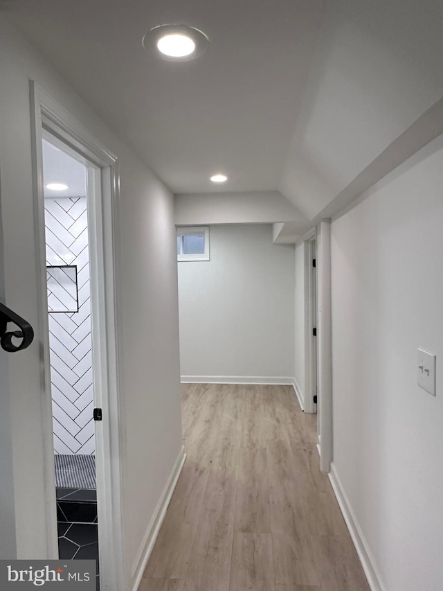 hallway featuring light hardwood / wood-style floors