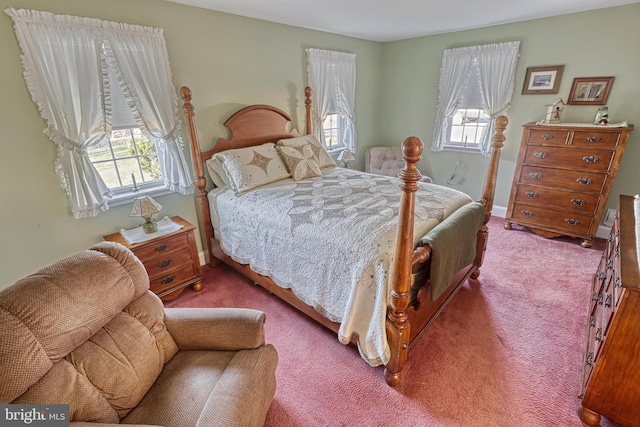 bedroom featuring carpet