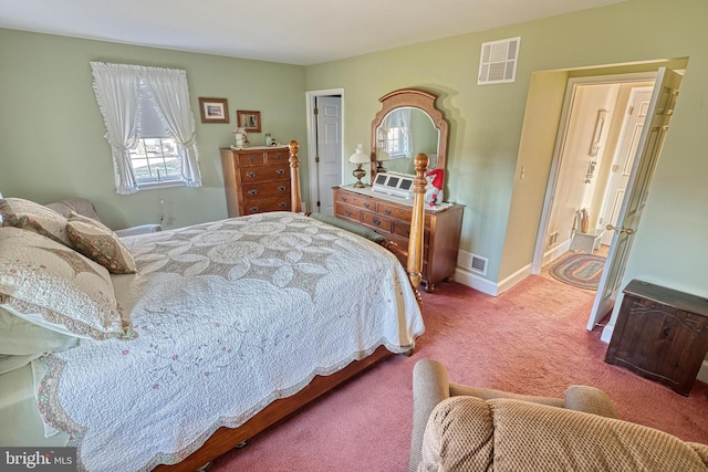 view of carpeted bedroom