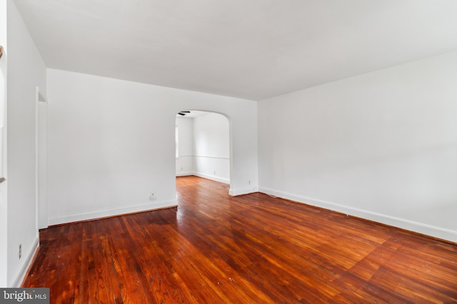 spare room featuring hardwood / wood-style floors