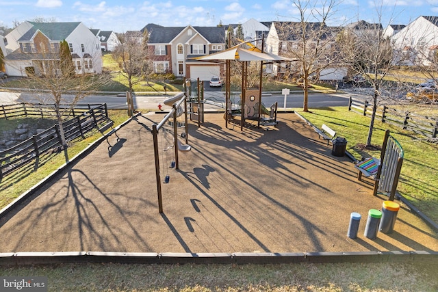 view of community featuring a playground