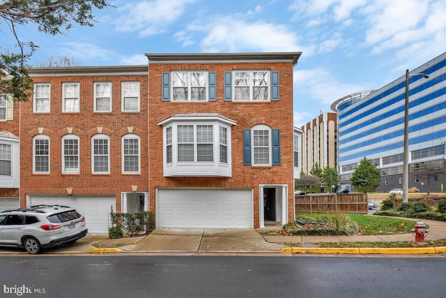 view of property featuring a garage