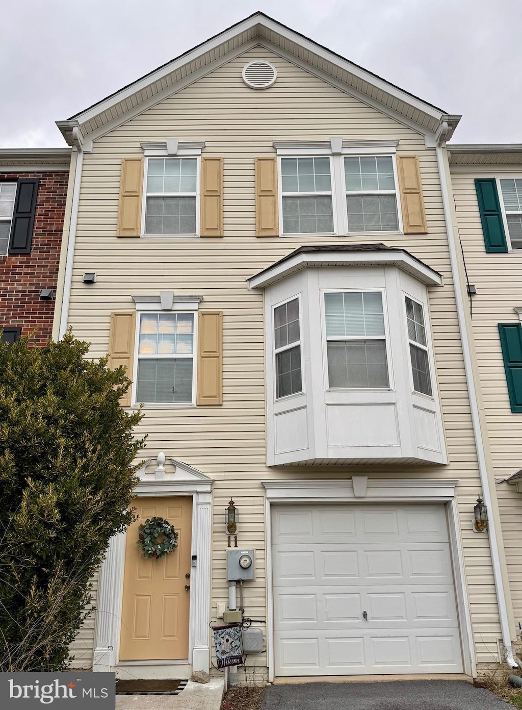 view of property with a garage