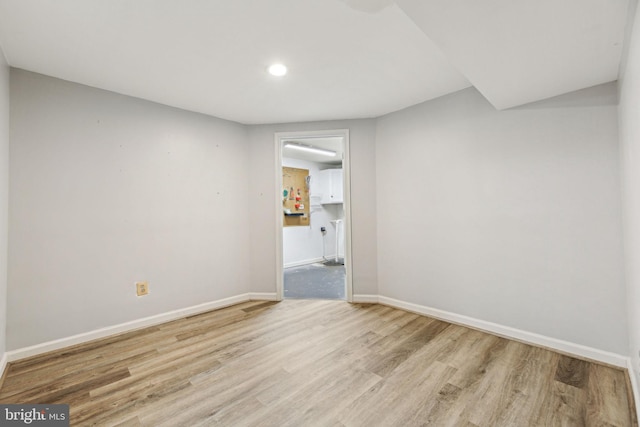 empty room featuring light wood-type flooring