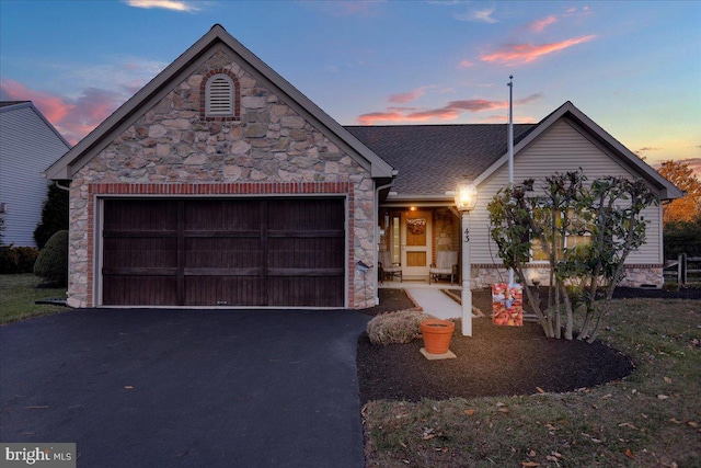 view of front facade with a garage