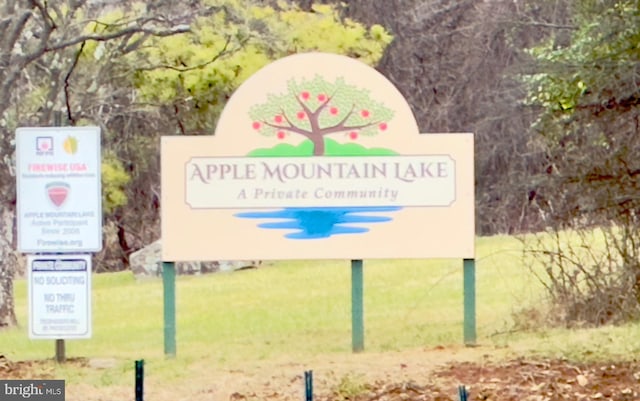 view of community sign